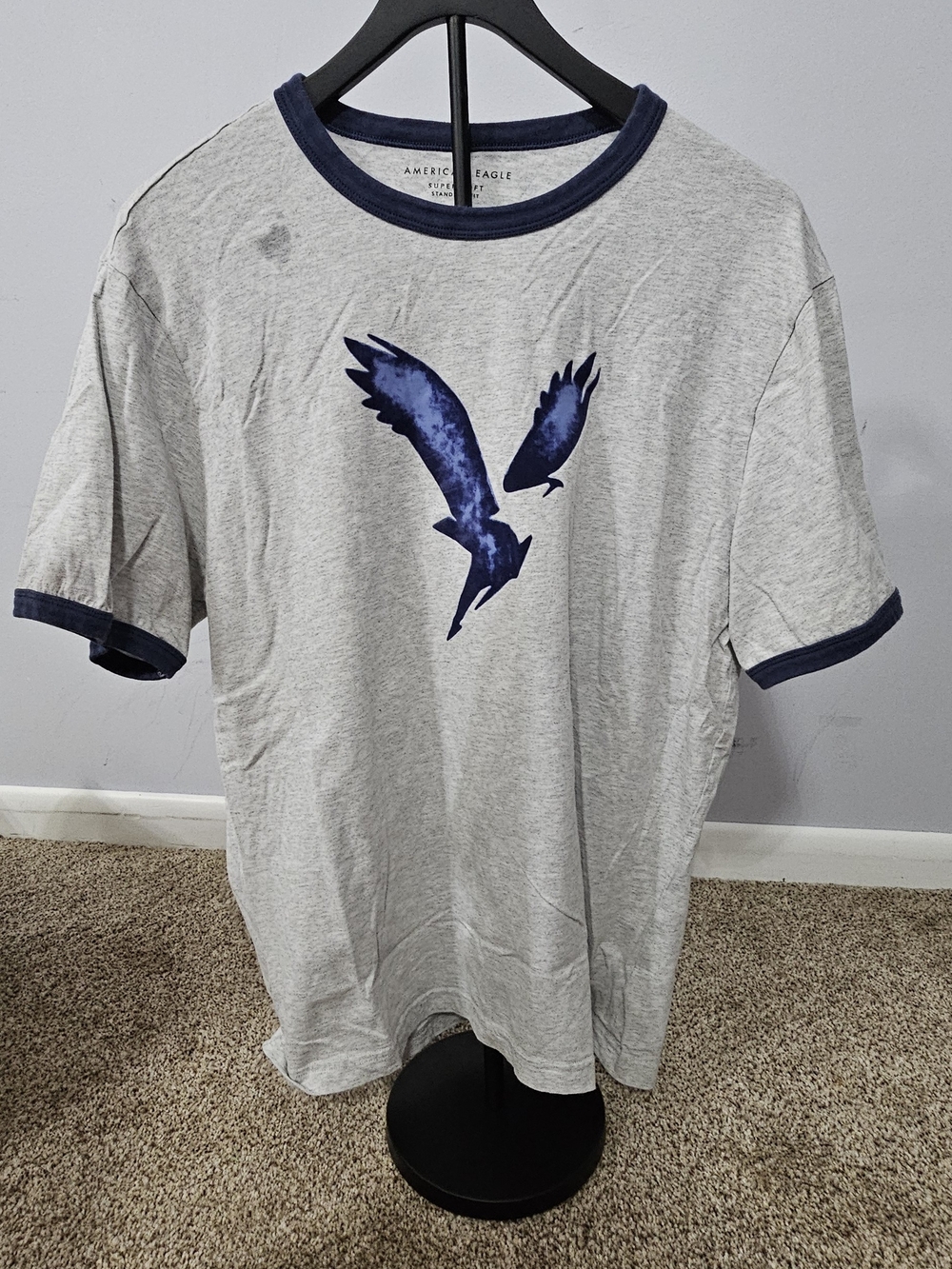 4 American Eagle Outfitters Green, Red, Light Blue & Gray Short Sleeve Tees - Picture 2 of 5